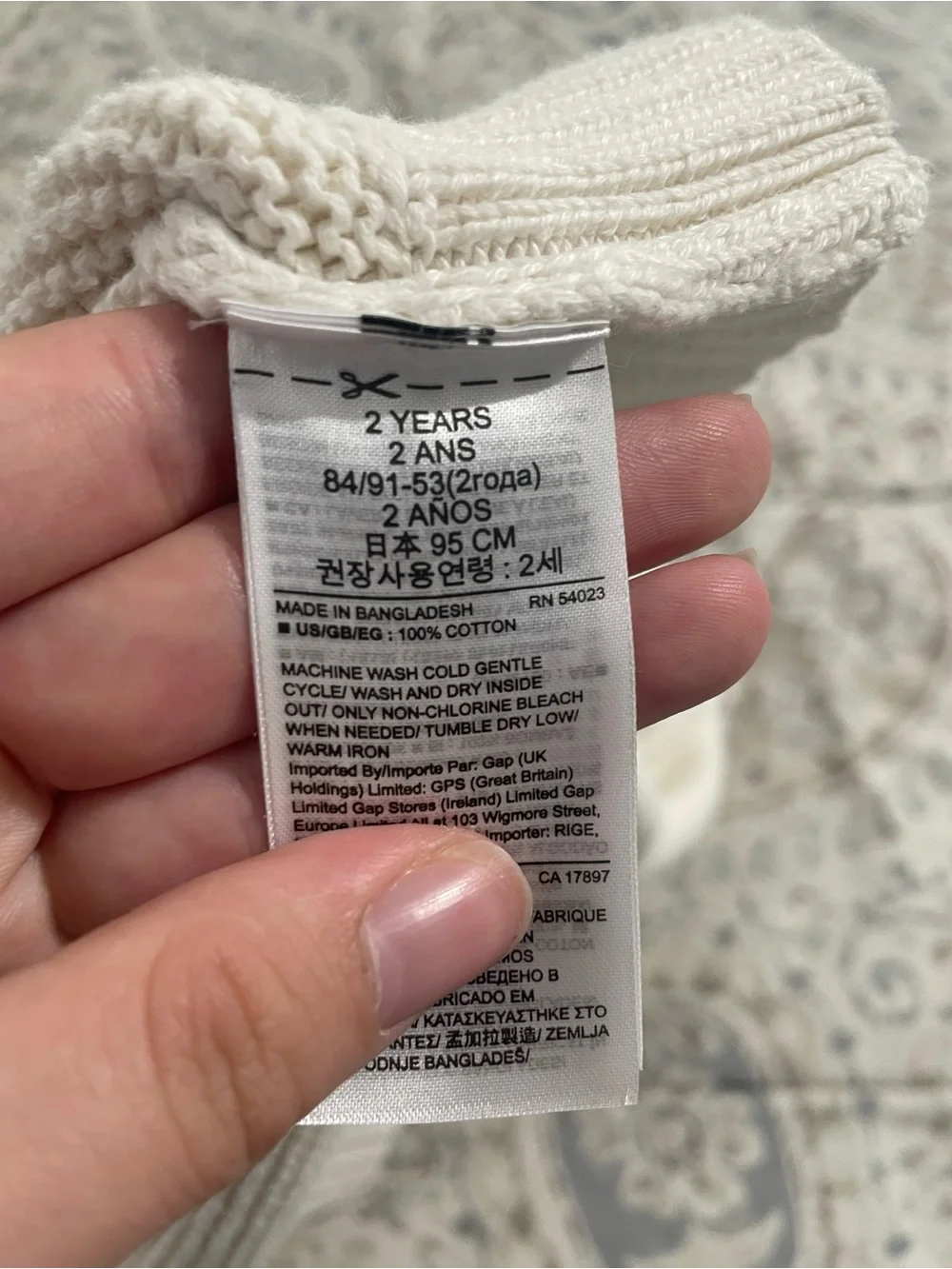Baby GAP Cream Poncho